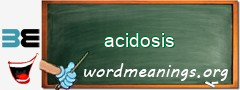 WordMeaning blackboard for acidosis